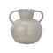 Hello Honey® 9.25" Cream Reactive Glaze Stoneware Vase with Twisted Handle